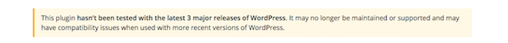Avoid this message for WordPress plugins