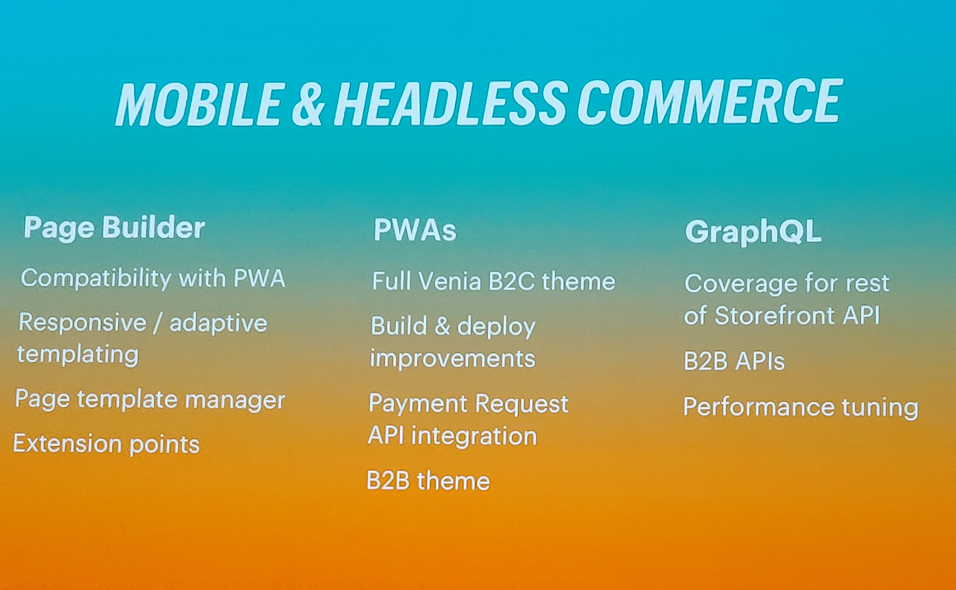 Mobile and Headless commerce with Magento page builder
