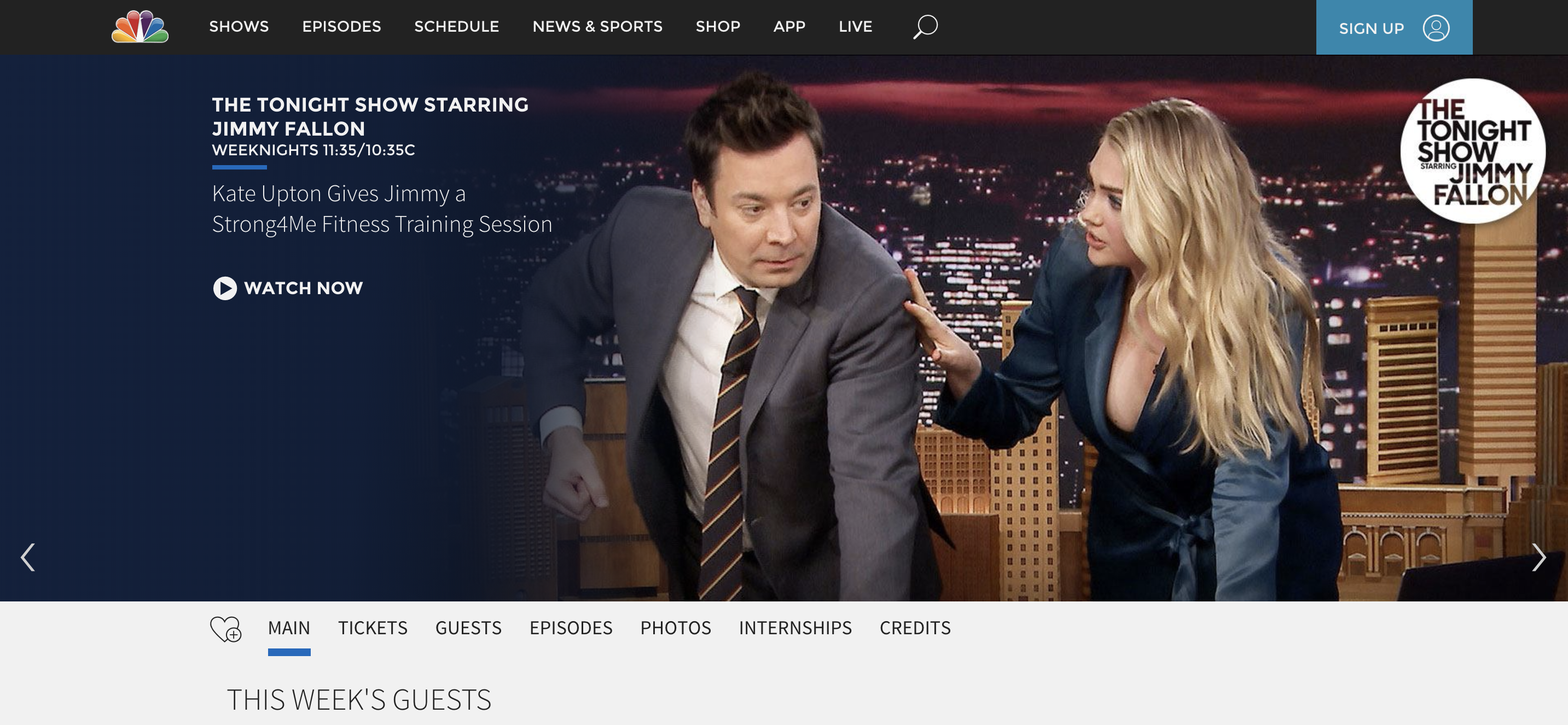 The Tonight Show With Jimmy Fallon is an example of a headless Drupal site