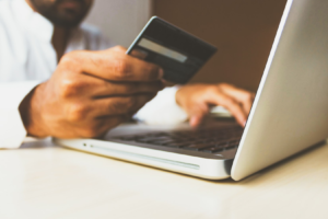 Customer using credit card online