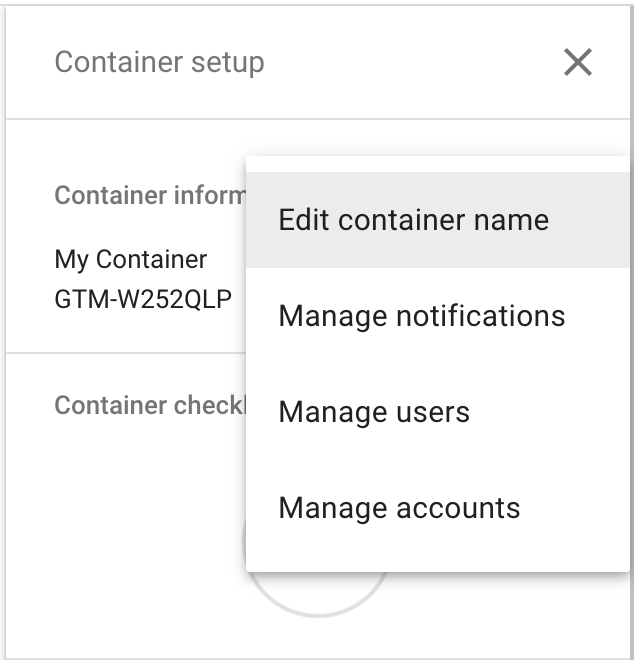 Google Optimize Container Setup