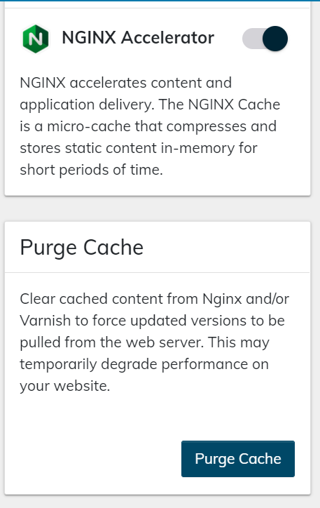 Enable caching for website speed