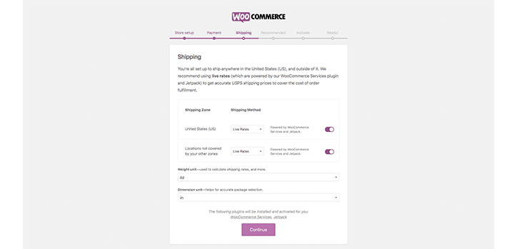 WooCommerce Shipping Setup Options