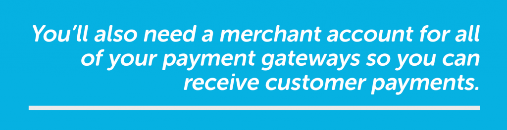 Need a merchant account for payment gateway payments