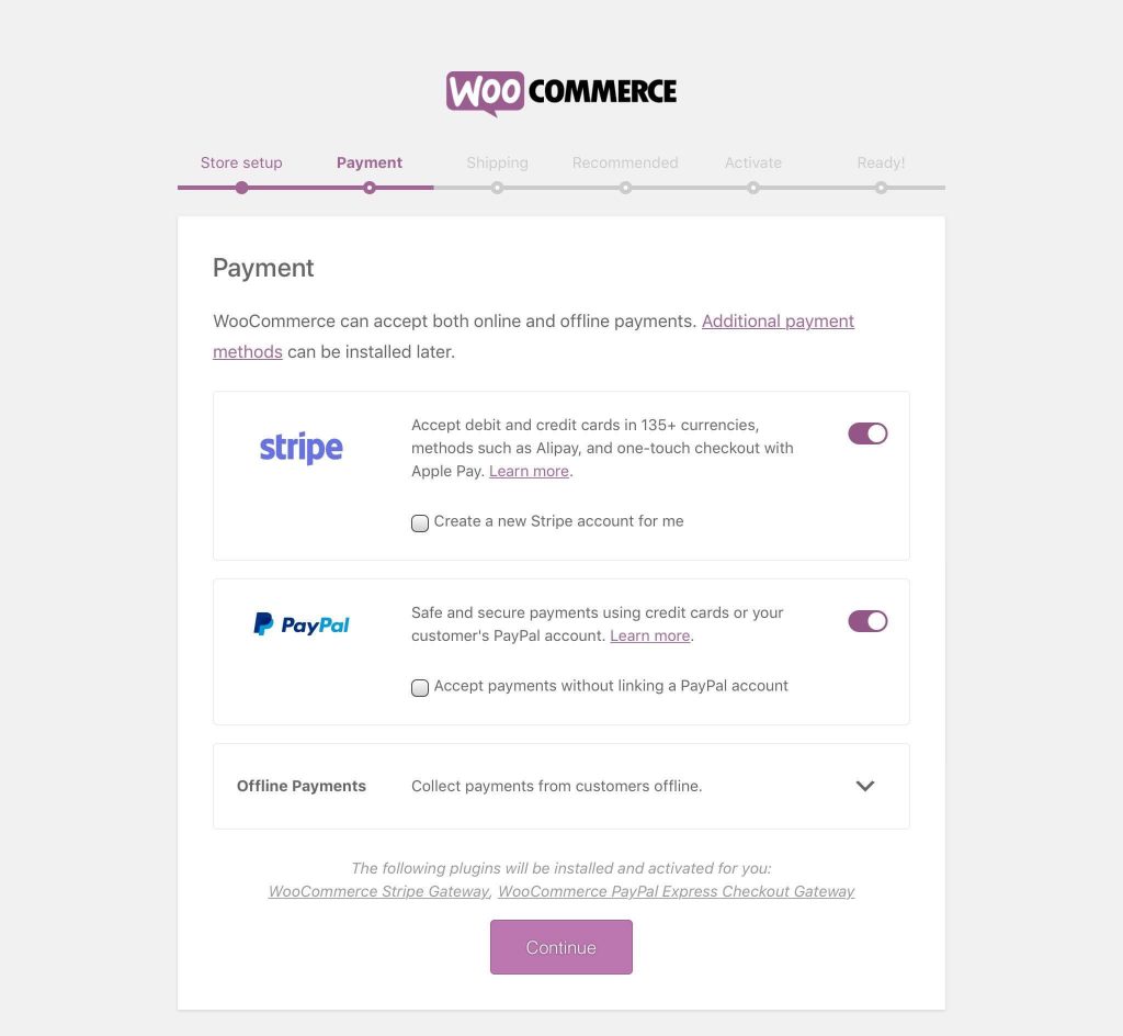 woocommerce store payment