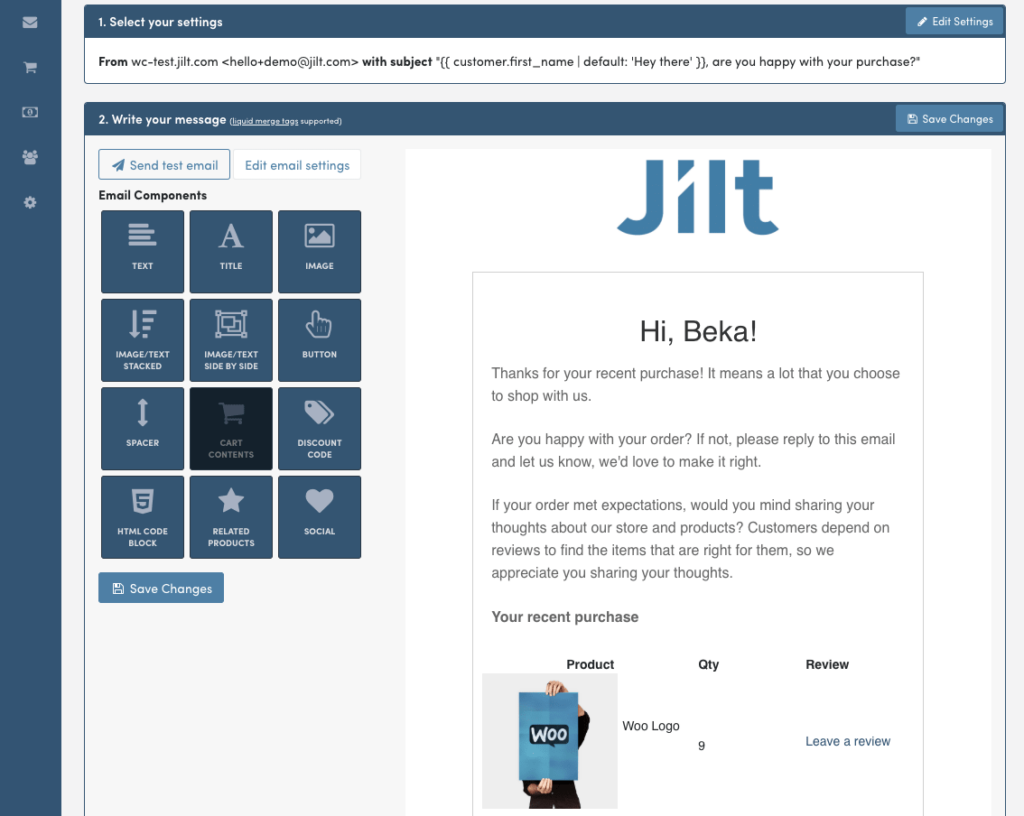 jilt ask for review