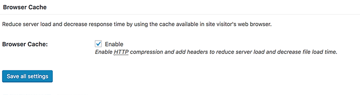 Browser Cache in W3 for WordPress